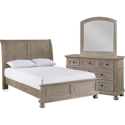 Hanover 5-Piece Youth Sleigh Bedroom Set with Dresser and Mirror