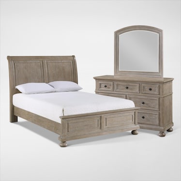Hanover 5-Piece Youth Sleigh Bedroom Set with Dresser and Mirror