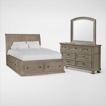 hanover youth bedroom light brown  pc full bedroom   
