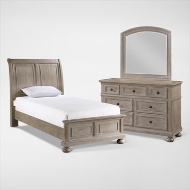Hanover 5-Piece Youth Sleigh Bedroom Set with Dresser and Mirror