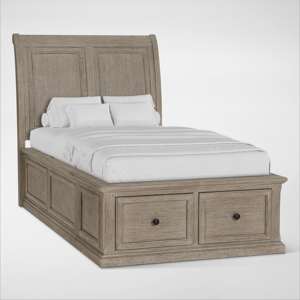 hanover youth bedroom light brown  pc twin bedroom   