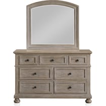 hanover youth bedroom light brown dresser and mirror   