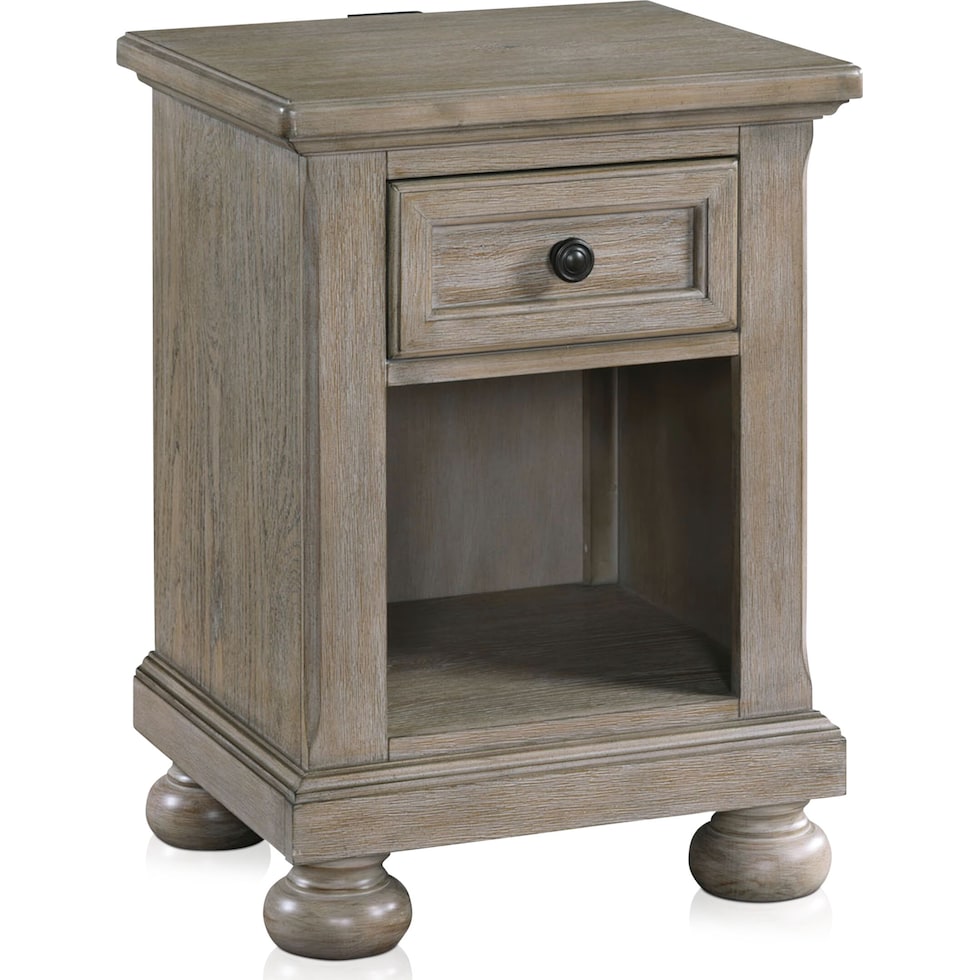 hanover youth bedroom light brown nightstand   