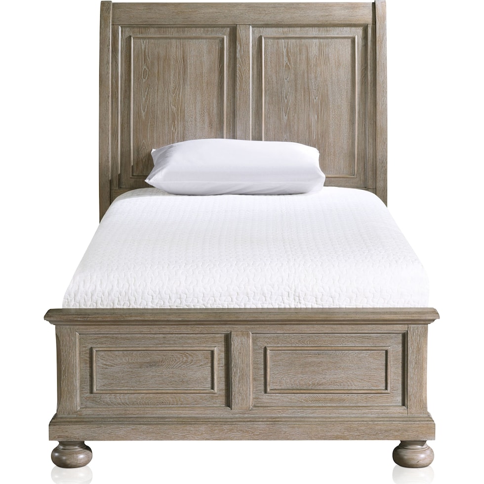 hanover youth bedroom light brown twin bed   