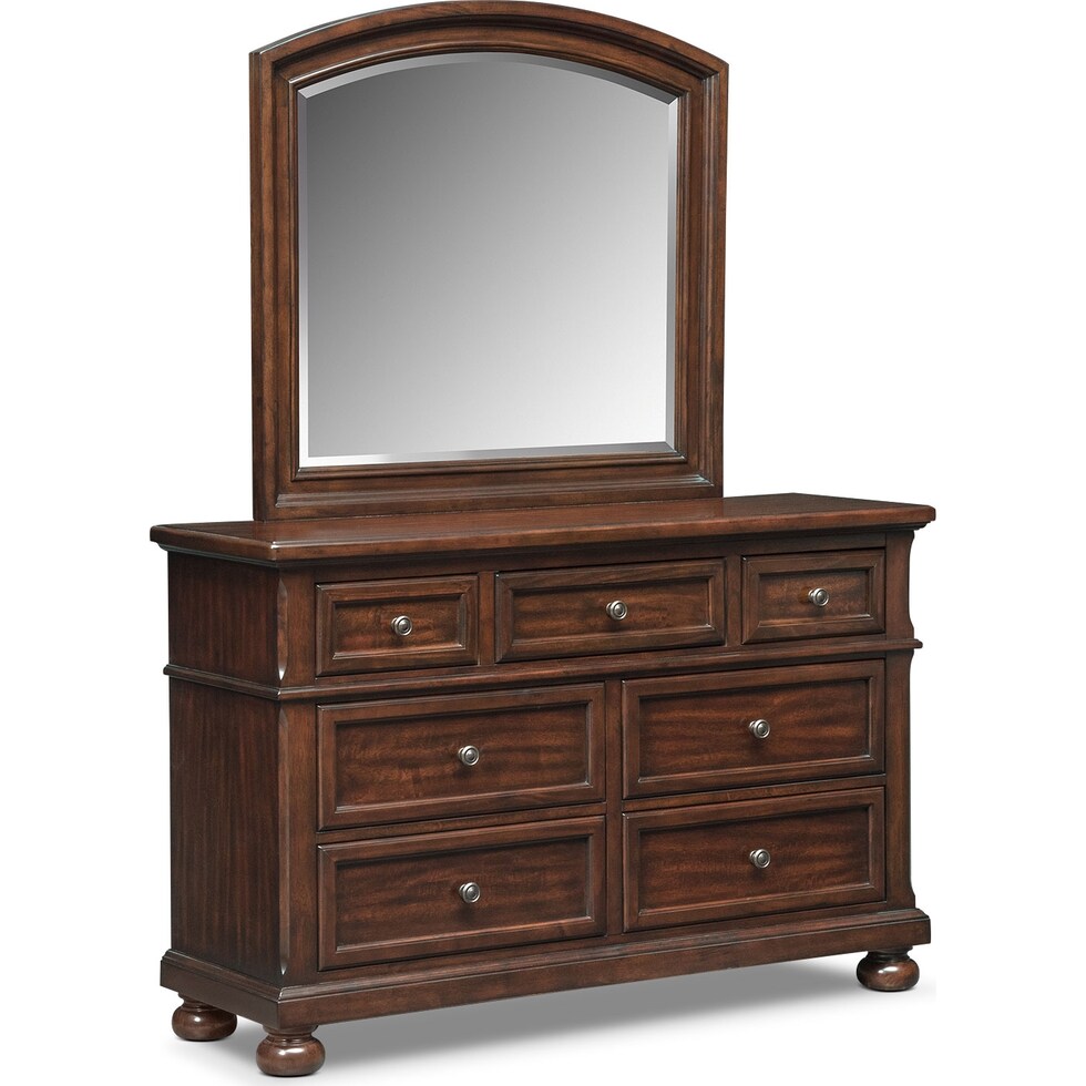 hanover youth cherry bookcase cherry dresser & mirror   