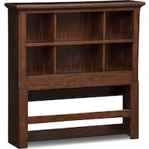 hanover youth cherry bookcase dark brown  pc full bedroom   