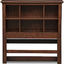 hanover youth cherry bookcase dark brown  pc full bedroom   