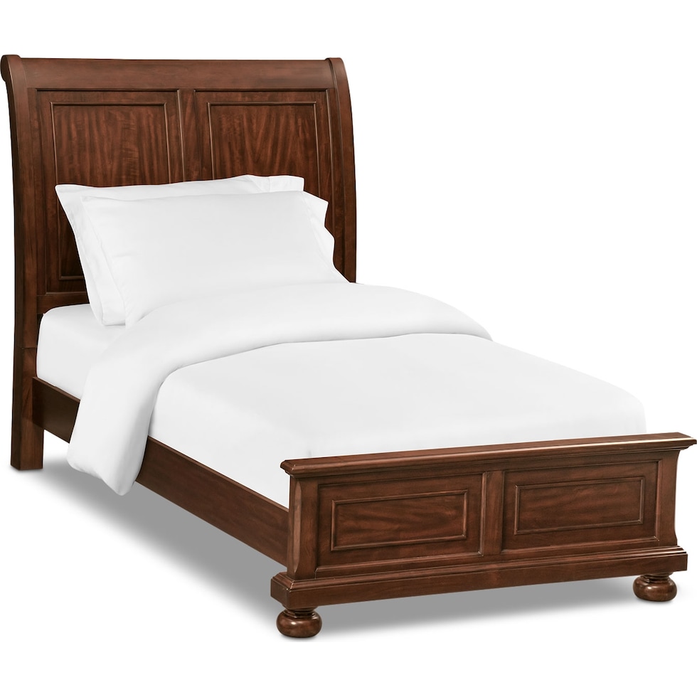 hanover youth cherry dark brown full bed   