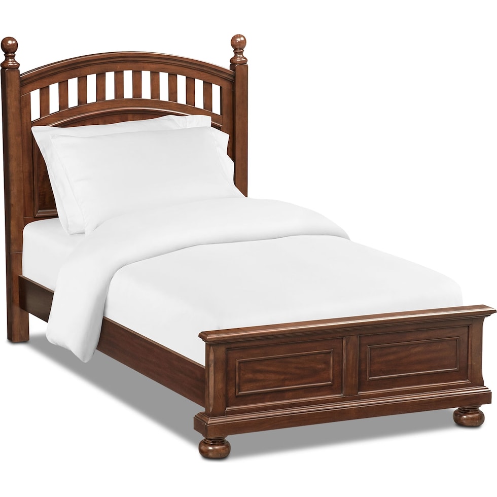 hanover youth cherry dark brown full bed   