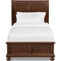 hanover youth cherry dark brown twin bed   