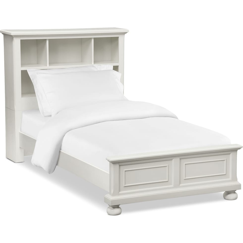 hanover youth white bookcase white  pc full bedroom   