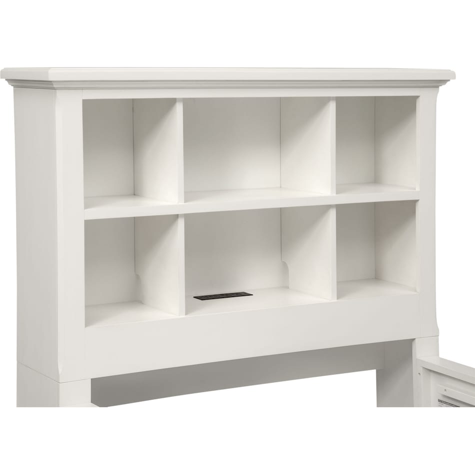 hanover youth white bookcase white  pc twin bedroom   