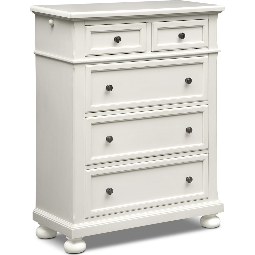 hanover youth white bookcase white chest   