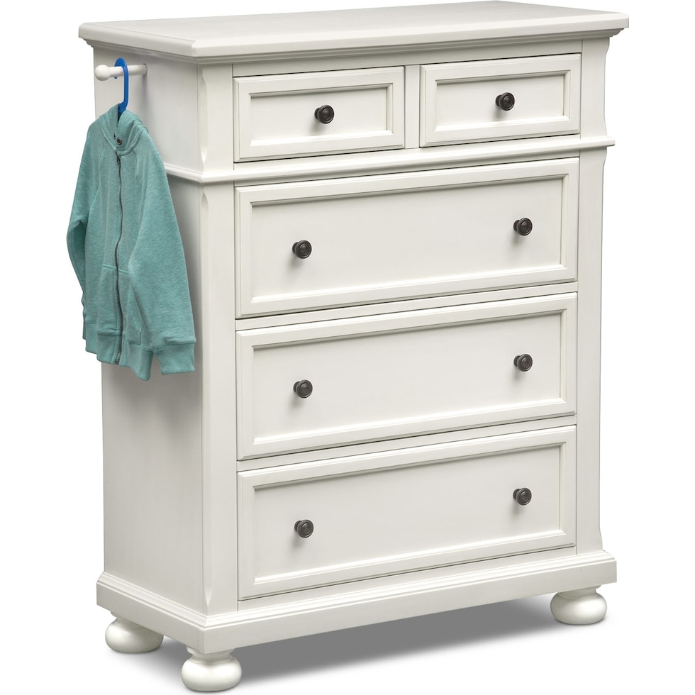 hanover youth white bookcase white chest   