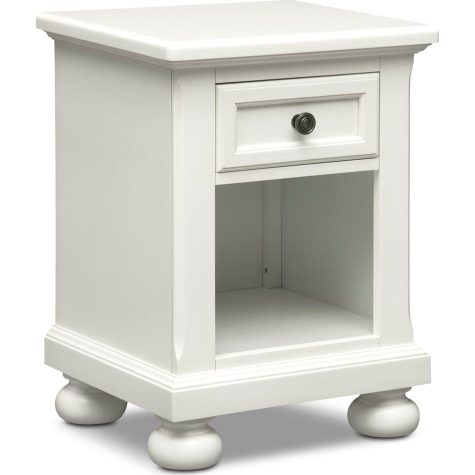 hanover youth white bookcase white nightstand   