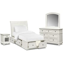 hanover youth white white  pc full bedroom   