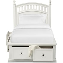 hanover youth white white full bed w storage   
