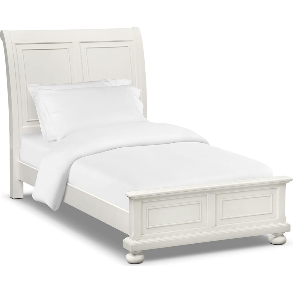 hanover youth white white full bed   