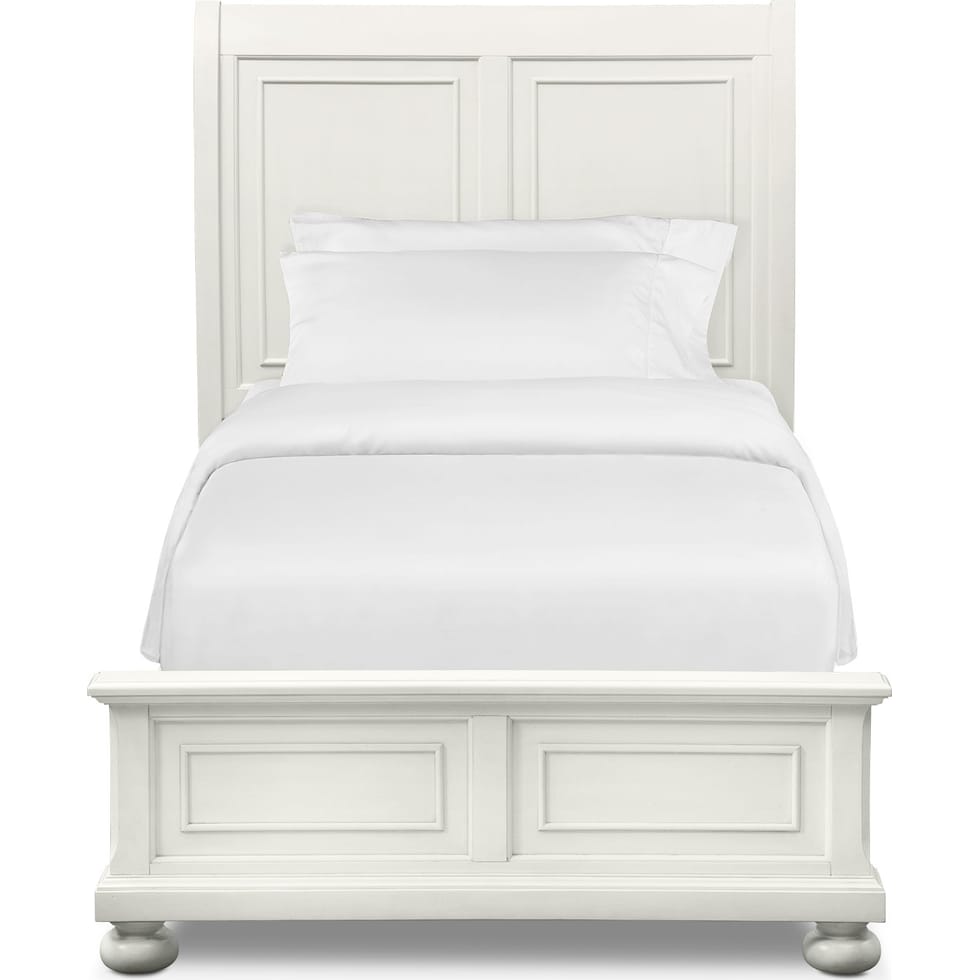 hanover youth white white full bed   