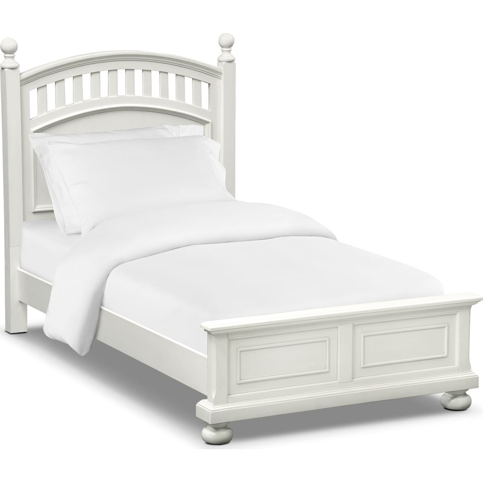 hanover youth white white full bed   