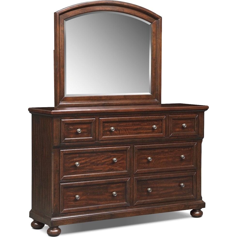 hanover cherry dresser & mirror   