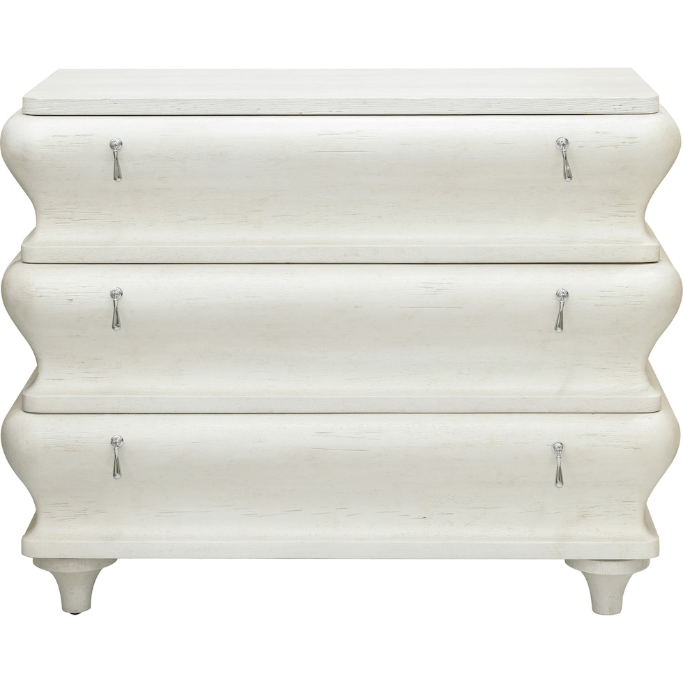 hansley white accent chest   