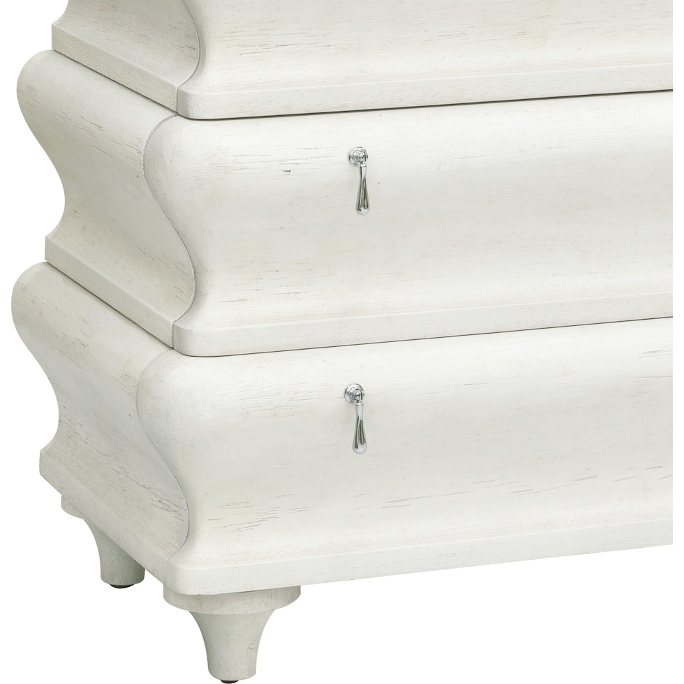 hansley white accent chest   