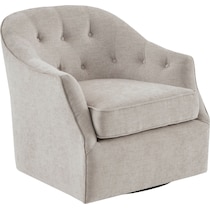 hanson white swivel chair   