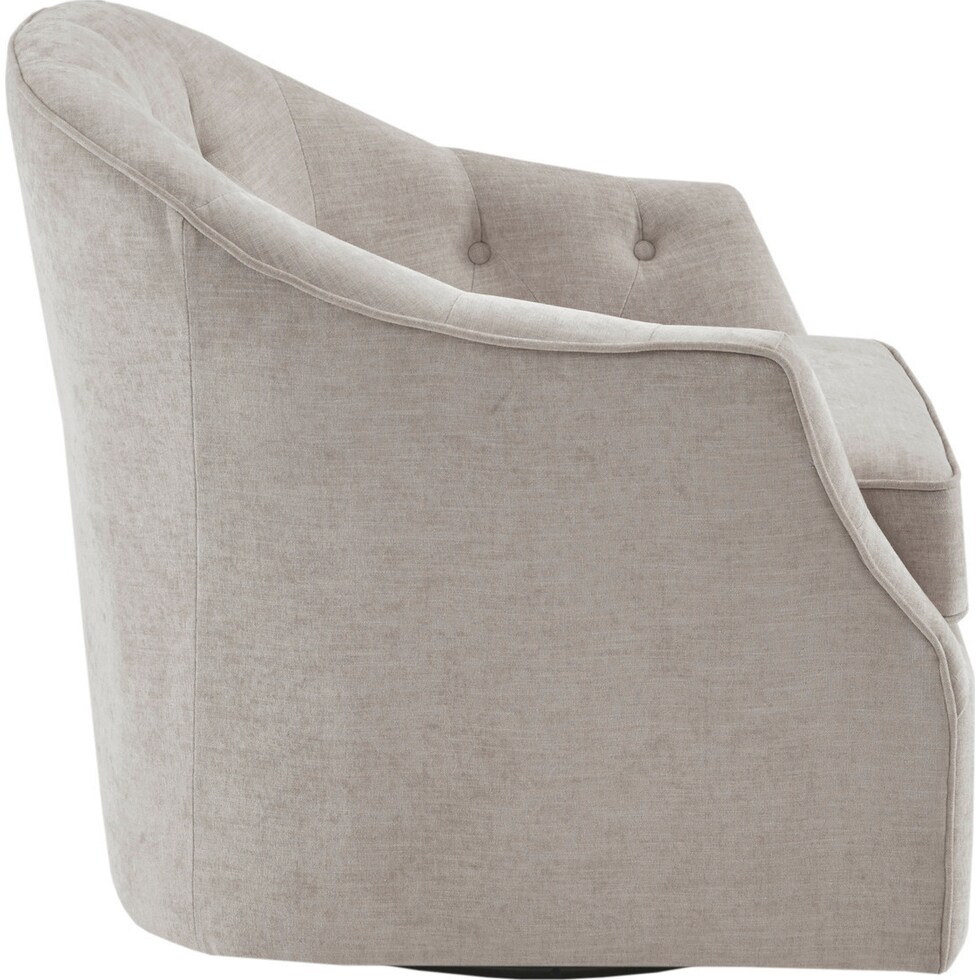 hanson white swivel chair   