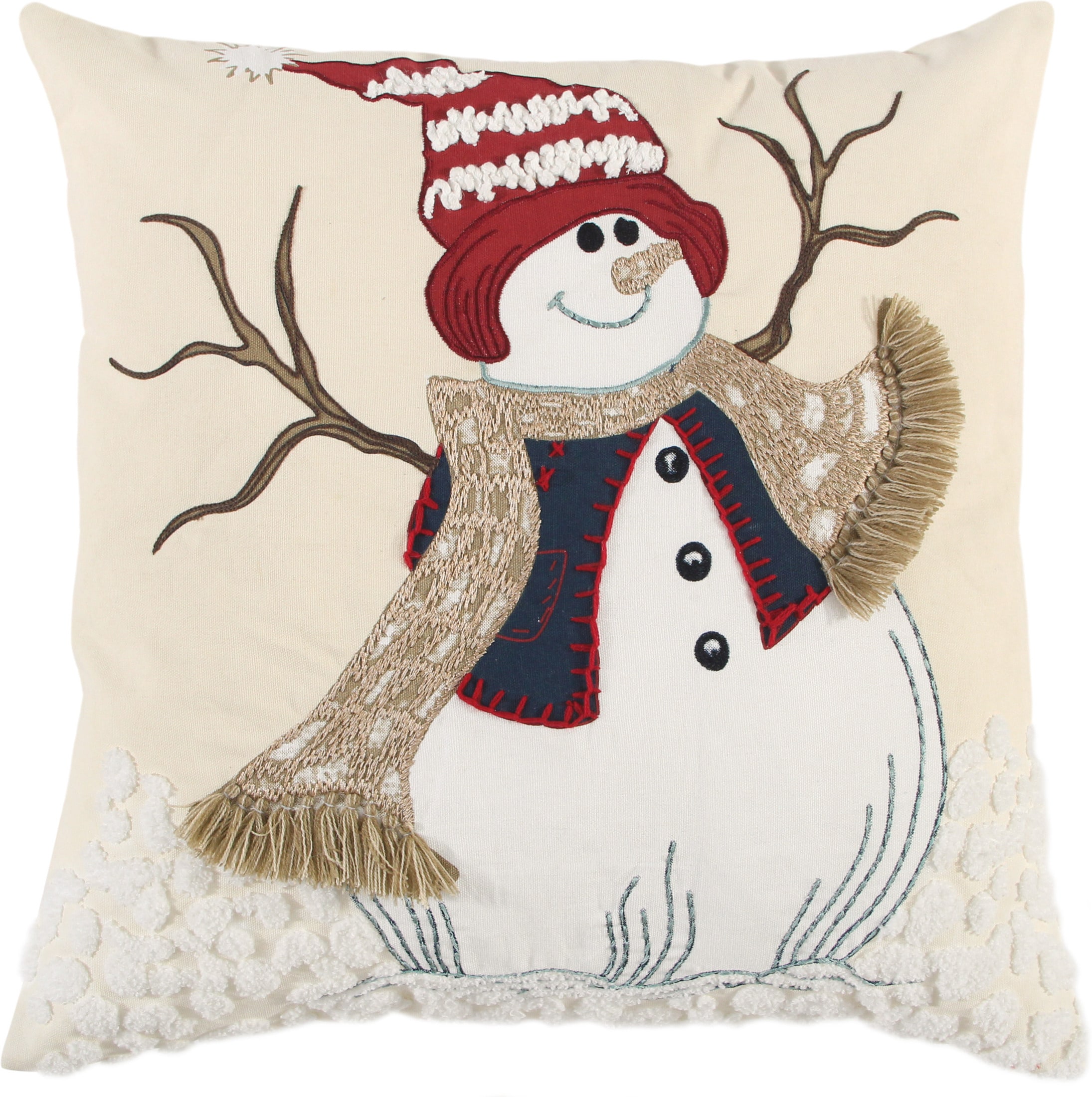 Snowman Couple Filled Pillow with Insert, Cute Christmas Xmas Square T –  Starcove Fashion