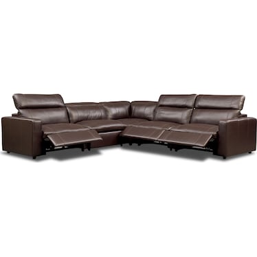 Happy Dual-Power Reclining Sectional with 3 Reclining Seats