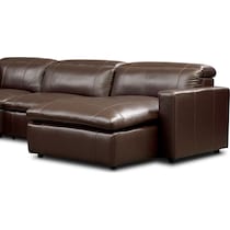 happy dark brown power reclining sectional   