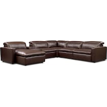 happy dark brown sectional   