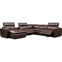 happy dark brown sectional   