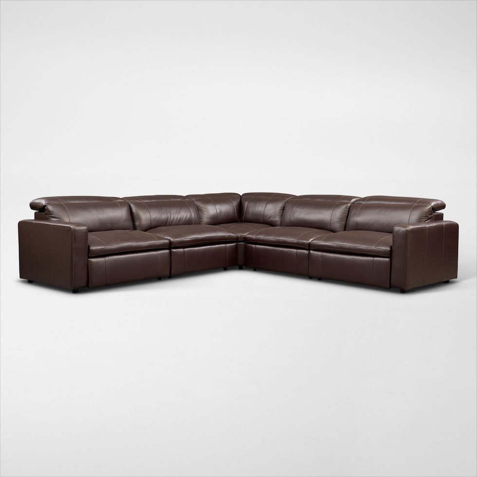 happy dark brown sectional   