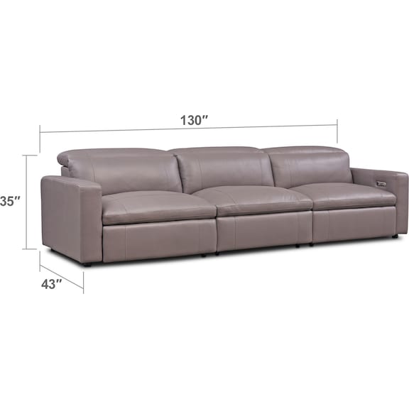 Living Room Furniture - Happy 3-Piece Dual-Power Reclining Sofa