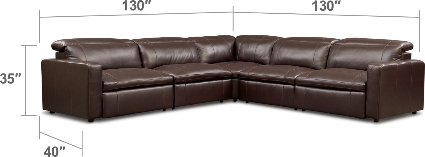 American signature outlet leather sectional