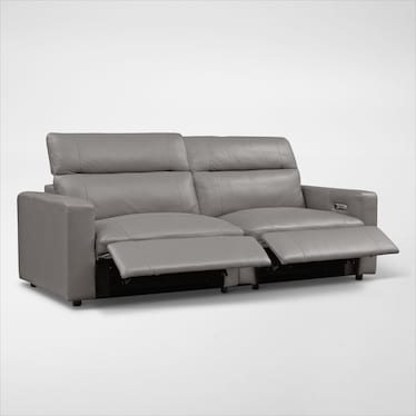 Happy 2-Piece Dual-Power Reclining Sofa - Gray
