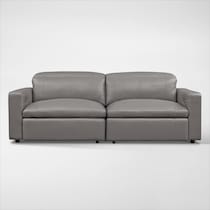 happy gray power reclining sofa   
