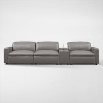 happy gray sofa   