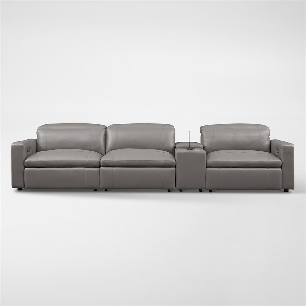 happy gray sofa   