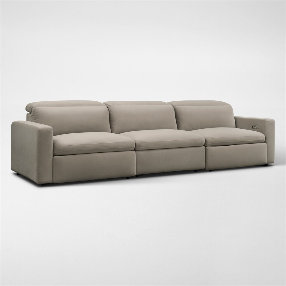 happy shitake  pc power reclining sofa   