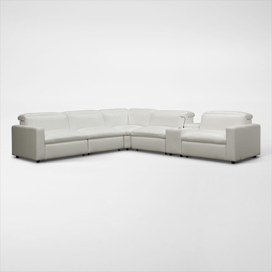 happy white power reclining sofa   