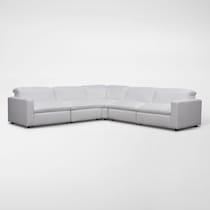 happy white sectional   