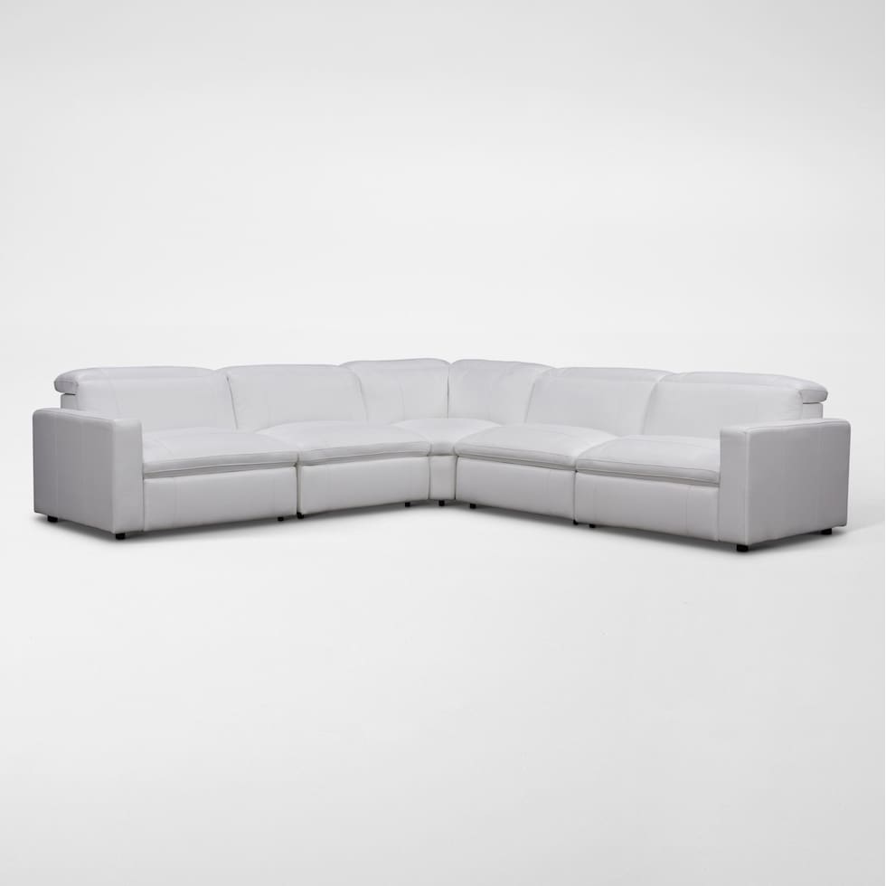 happy white sectional   