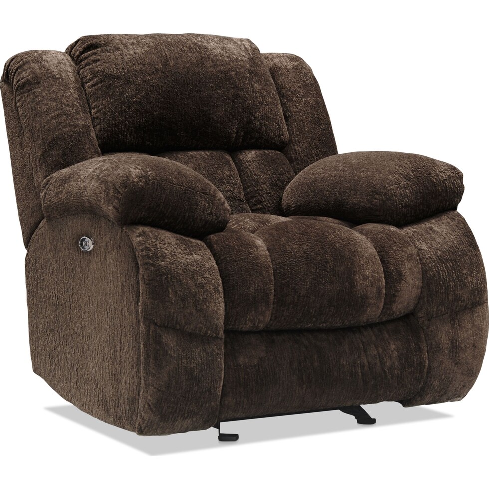 harbor park dark brown power recliner   