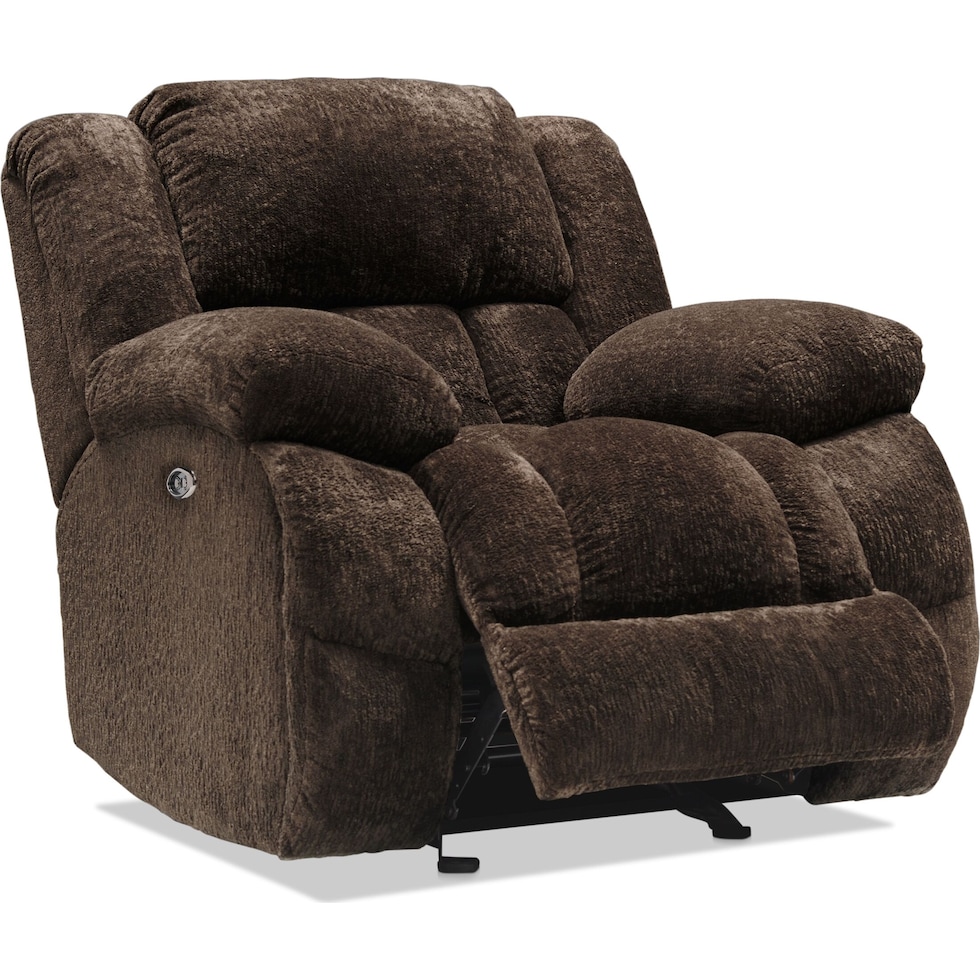 harbor park dark brown power recliner   