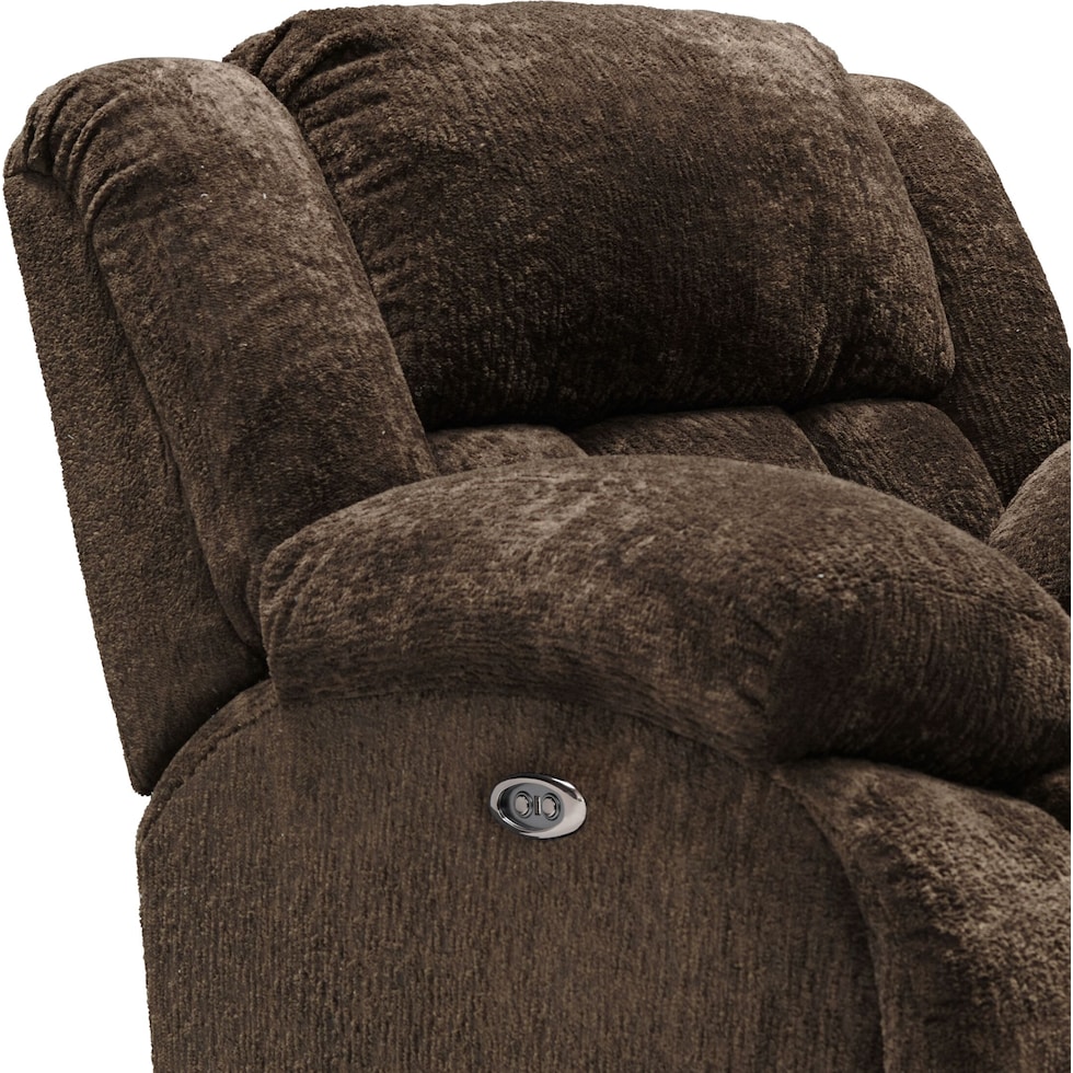 harbor park dark brown power recliner   