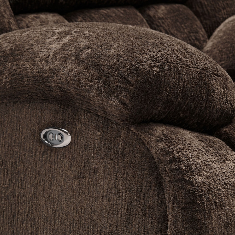 harbor park dark brown power recliner   