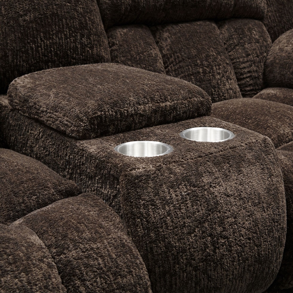 harbor park dark brown power reclining loveseat   